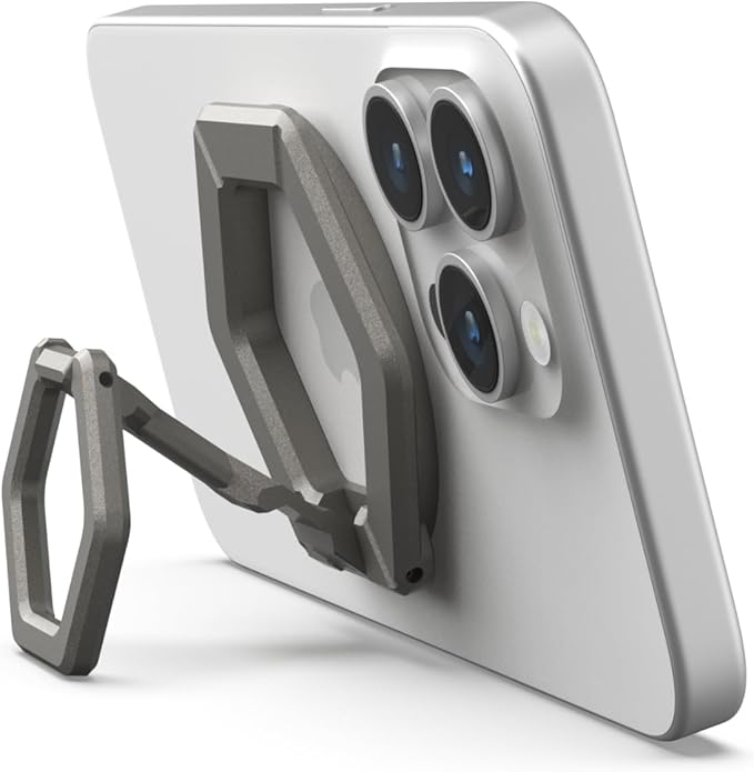 URBAN ARMOR GEAR UAG Magnetic Phone Ring Stand Compatible with MagSafe Magnet, Removable Metal Finger Ring Grip & 360 Rotation Adjustable Kickstand for iPhone 16/15, Galaxy S25, S24, Titanium