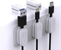 Magnetic Cable Clips [5-Pack] – Chargeworx Cord Organizer for Desk, Nightstand, Car, Wall – Strong Adhesive Wire Holder for USB-C, Lightning, Micro-USB – Tangle-Free, Snap-On, Easy Cable Management