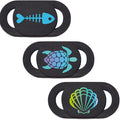 Laptop Camera Cover Slide Webcam Cover for Privacy Fits for Mini PC, PC, Surface, Tablet, Desktop Computer, Smart Phone - 3 Packs, Ocean
