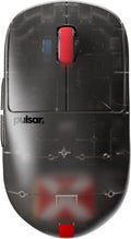 Pulsar Gaming Gears - Super Clear Limited Edition: X2H Wireless Gaming Mouse, Symmetrical, Ultra Lightweight 1.90 oz (54g), PAW3395 26k DPI, Optical Switch (Medium, Clear Black)