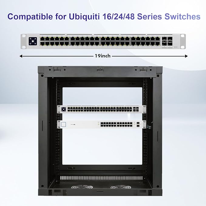 Rack Mount Kit for Ubiquiti Switch, 1U Rack Ears for Ubiquiti 16/24/48 Series Switches
