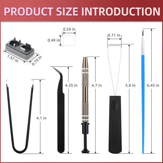 YIMAGUJRX RUNJRX 44 Keyboard Switches Acrylic Lube Station,Switch Films 120Pcs,Switch Opener for MX Cherry Kailh Akko,Lube Tool for Mechanical Keyboard