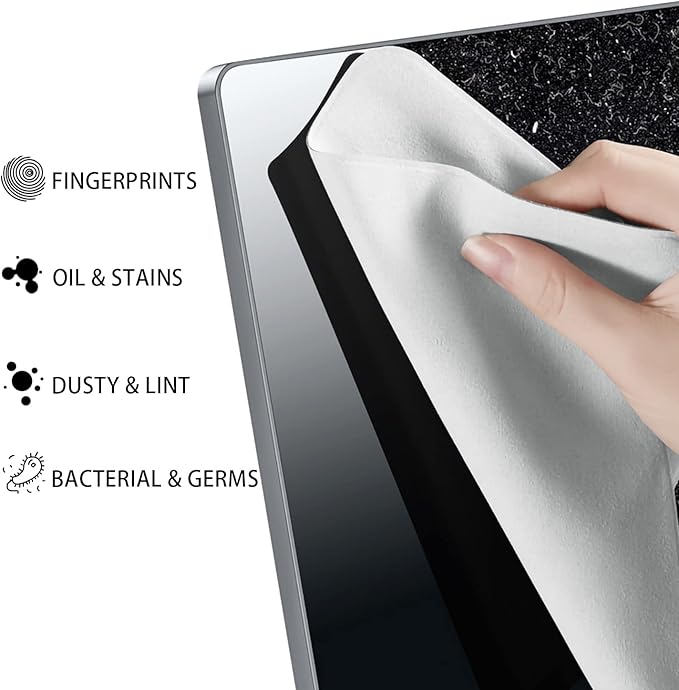 2 Pack Microfiber Liner Cleaning Cloth with Screen Keyboard Imprint Protection for MacBook Pro/AIR 13" 14" 2018-2025, Keyboard Protector Compatible MacBook Air 13 M4 M3 M2 M1/MacBook Pro 14 (M5- M1)