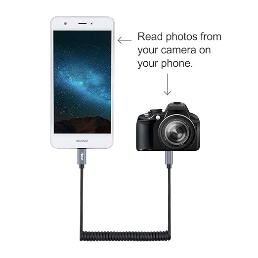 CableCreation Micro USB to Micro USB Coiled Cable 0.56ft to 4ft, Coiled Micro OTG Cable with Gold Plated Connector Aluminium Shell Works for Raspberry Pi Zero, Smart Phones, DJI Remote, Black