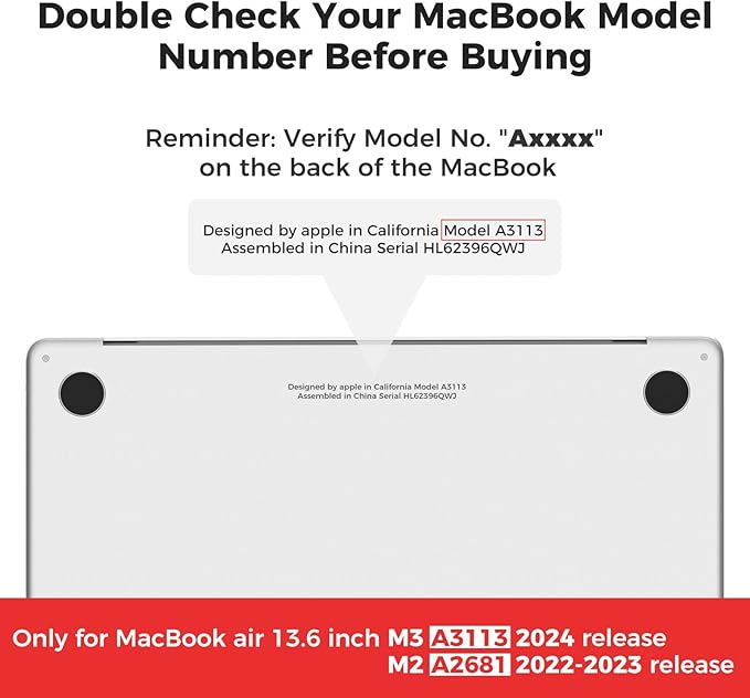 iCasso for MacBook Air 13 inch Case 2025 2024-2022 Release M4 A3240 M3 A3113 A2681 M2 with Liquid Retina Display, Hard Plastic Shell for Mac Air 13.6, TPU Keyboard Cover&Screen Protector, Weeds