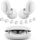 Ear Plugs for Sleeping Noise Cancelling, 45dB Reusable Silicone Ear Plugs for Concert, 8 Tips Earplugs for Noise Reduction, Hearing Protection Earplugs for Sleep, Concert, Snoring, Work, White
