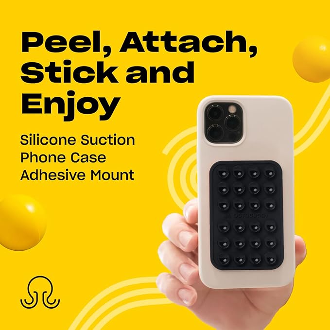Classic - Silicone Suction Phone Case Adhesive Mount - Hands-Free, Strong Grip Holder for Selfies & Videos - iPhone & Android Compatible - 2.25″ x 3.25″, Darth Vader