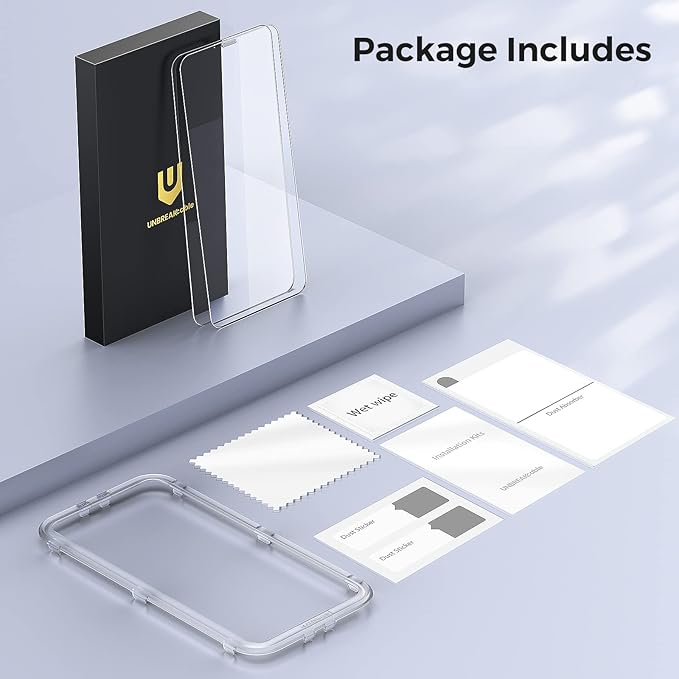 UNBREAKcable Screen Protector for iPhone XS Max and iPhone 11 Pro Max 2 Pack, 2.5D Tempered Glass for iPhone XS Max/11 Pro Max Anti-scratch, Anti-fingerprint, Bubble Free & Case-friendly