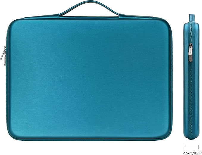 DOMISO 17 inch Laptop Sleeve with Handle Shockproof Waterproof EVA Protective Case for 17.3" ZBook Fury 17.3 G8/MSI GS73VR Stealth Pro/HP Envy 17/LG Gram 17"/ROG Strix GL702VS, Teal