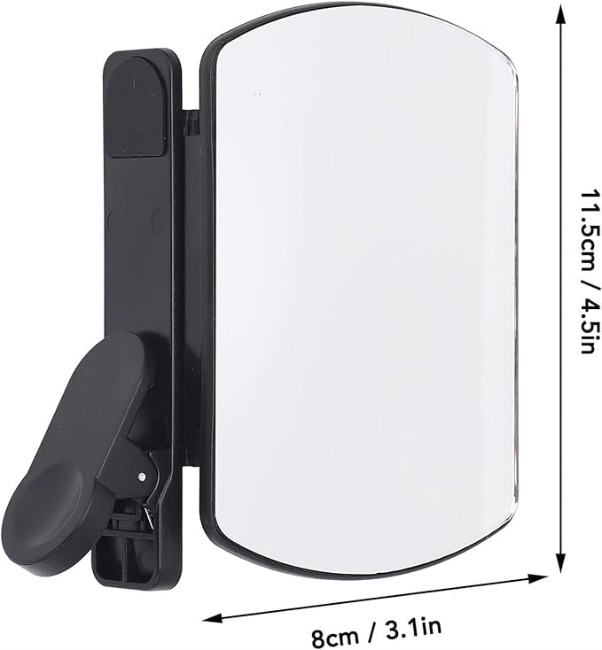 Mirror Effect Lens - Capture Stunning Reflections Instantly, Smartphone Camera Mirror Reflection Clip Kit, Adjustable HD Glass Smartphone Photography Flip Mirror for Creative Photography (Black)