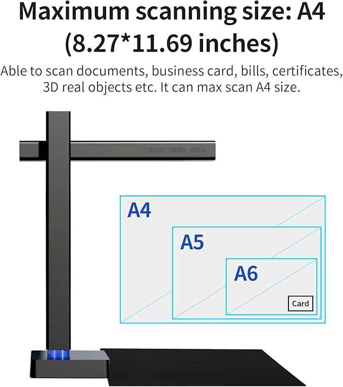 CZUR Shine800 Pro Portable Document Scanner, 8MP Document Camera, OCR Multi-Language Recognition, USB Doc Camera for Live Demo, Web Conferencing, Remote Teaching, for Mac OS&Windows