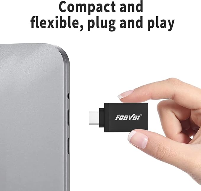 USB C to USB Adapter[4-Park], USB Type C Male to USB 3.0 Female OTG Adapter Compatible with MacBook Pro,Chromebook,Pixelbook,Microsoft,Samsung Galaxy S8 9 10 20 21 S22 Ultra Plus Note (Black)