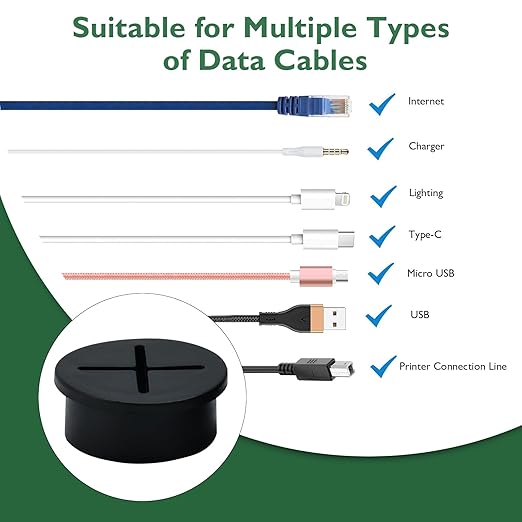 20Pcs Desk Grommet, 1" (25mm) Yellow Silicone Cord Hole Cover, Flexible Rubber Wire Grommets, Wall Grommets for Cables Management, Table, Countertop, Cabinets and Furnitures Wire Organizer