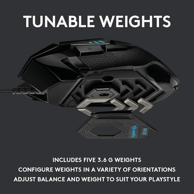 Logitech G502 Hero Wired Gaming Mouse + G Pro X Gaming Headset Bundle - Black
