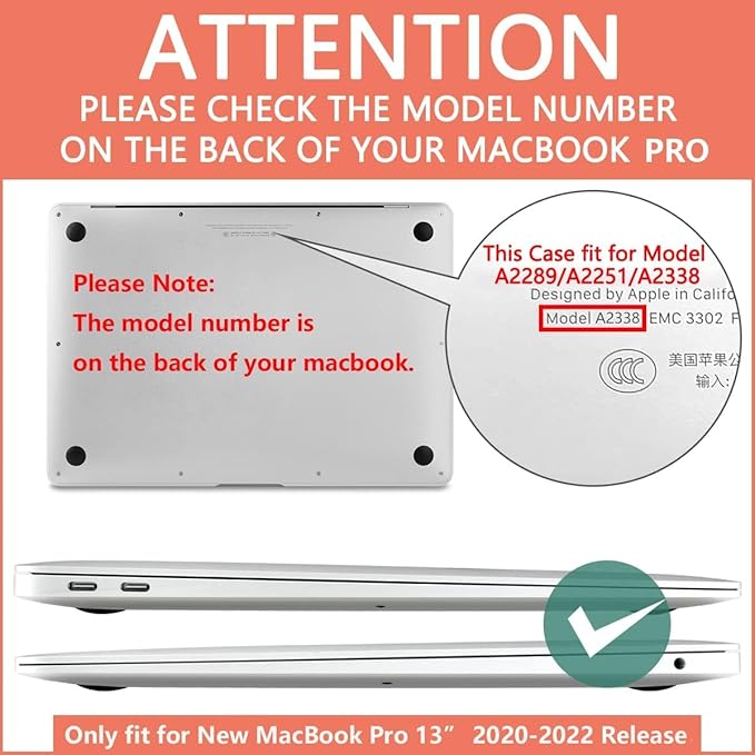 CISSOOK Case for MacBook Pro 13 Inch 2025-2020 Release Model M2 Chip A2338 M1 A2251 A2289, Black Style Hard Cover with Keyboard Cover for M2 MacBook Pro 13 with Touch Bar，Moon Star