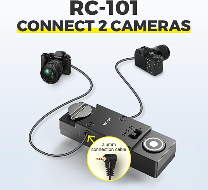 for Fuji/Canon Camera Cable Universal Iron cage Handle Shutter Release Accessory Shutter Cord RC101-E3/2.5mm Remote Control xt2 xt3 xt4 xt5 gfx50/50r/50s/100/100s can80d 90d r8 r10 650d 800d