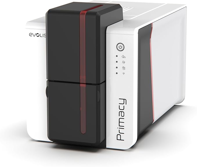 Evolis Primacy 2 Dual-Sided ID Card Printer & Supplies Bundle Badge Machine (PM2-0025-A).