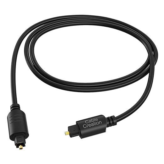CableCreation Optical Audio Cable, [2-Pack] 3 Feet Fiber Optic Cable [S/PDIF] with Gold Plated for Home Theater, Sound Bar, TV, PS4, Xbox, VD/CD Player, Blu-ray Players, Game Console& More, 0.9M