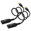 USB Extension Cable 10FT, 2 Pack High Speed USB3.0 Extension Cord Type A Male to Female USB Extender Cable 5Gbps Fast Data Transfer Extender Cord for Keyboard,Webcam,Flash Drive,Printer,Camera,Headset