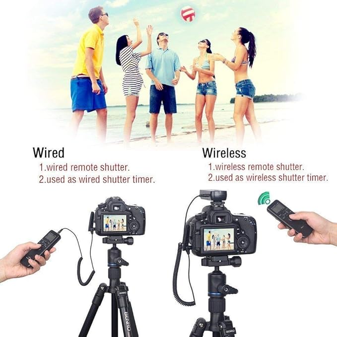 PHOLSY Camera Timer Remote Release Control with Intervalometer HDR for Nikon Z5, Z8, Z9, Z7ii, Z6, Z6ii, D750, D780, D7500, D7200, D5600, D5500, P7700, P7800, P950, D4, D5, D6, D800, D850, D810, D700