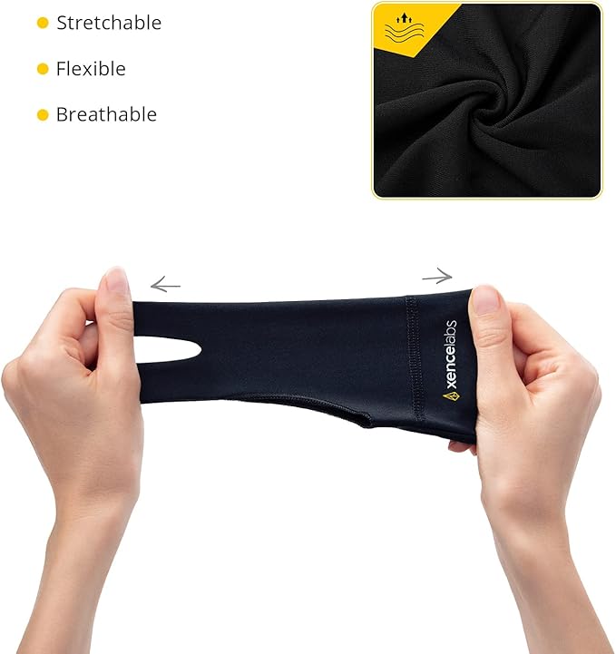 XENCELABS Drawing Glove, Breathable Artist Glove for Drawing Tablet, Two Fingers for Left Right Hand Black Size S