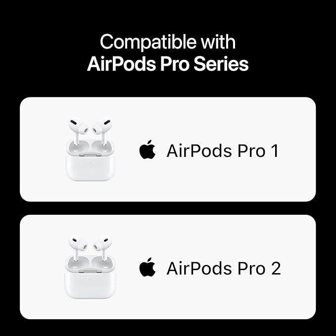 Premium Multi-Flange Eartips for AirPods Pro 1&2 (Large) – Always Fits, Never Slips