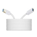 VCZHS Tech USB Extension Cable White 15ft, USB 3.0 Extender for High-Speed Data Transfer & Fast Charging, Durable & Flexible for Mouse, Keyboard, Printer, Flash Drive, Webcam, and More
