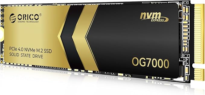 ORICO OG7000 1TB PCIe Gen4 NVMe SSD, Up to 6600MB/s, 8-Channel Controller, Graphene Thermal Solution, Ideal for 4K Video Editing, 3D Rendering, Content Creation, Compatible with PS5 and PC