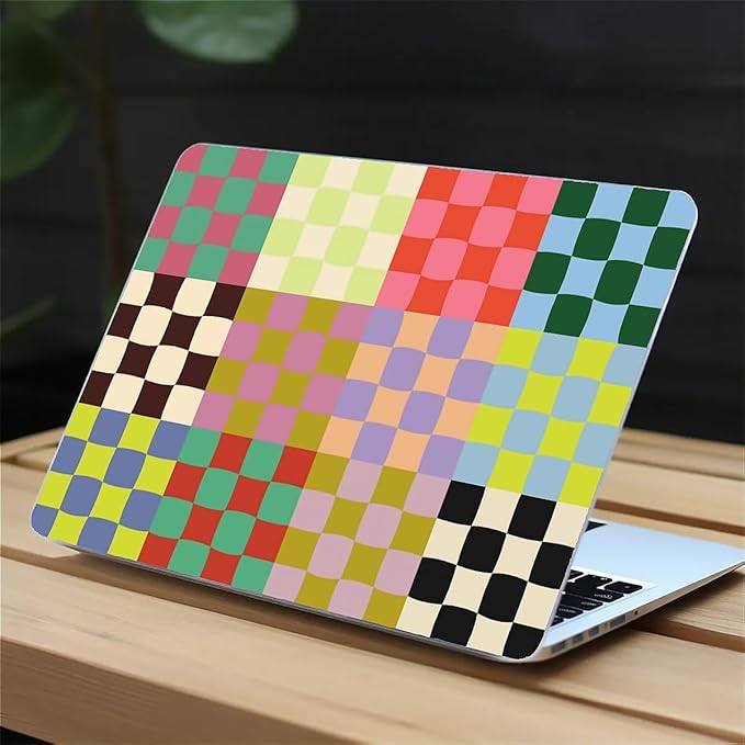 Compatible with MacBook Air 13.3 13.6 Inch Case 2022 2021 2020 2019 Plastic Hard Shell Case Cover,13.3 Air (A1932/A2179/A2337), Colorful Checker