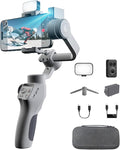FUNSNAP Capture5 Gimbal Stabilizer for Smartphone, Magnetic AI Tracker Fill Light Remote Control 500g Payload, 3-Axis Phone Gimbal for Android & iPhone 16 15 Pro Max for Video Recording