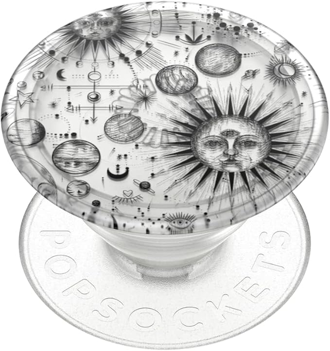PopSockets Plant-Based Phone Grip with Expanding Kickstand, Adhesive Grip, Eco-Friendly - Cosmic Sun
