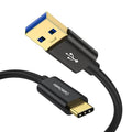 CableCreation USB C to USB A Cable 1FT, Type C to USB 3.1 USB 3.2 Gen2 10Gbps USB A to C Data Cable, Android Auto Cord 3A for USB-C External SSD MacBook Pro iPad, Galaxy S24/S23+, iPhone 16/15, Black