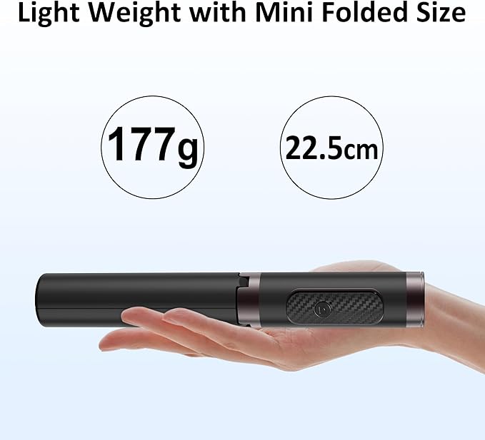 Selfie Stick Aluminum Alloy Selfie Stick Tripod with Remote Foldable Travel Tripod Stand 270 Rotation Compatible with iPhone/Android/Go Pro Camera