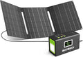 Solar Generator, 127W(Peak 150W) 88.8Wh Portable Power Station with 30W Solar Panel, 110V Lithium Battery Pack with Ac Outlet, Soalr Powered Generator for Home,Camping