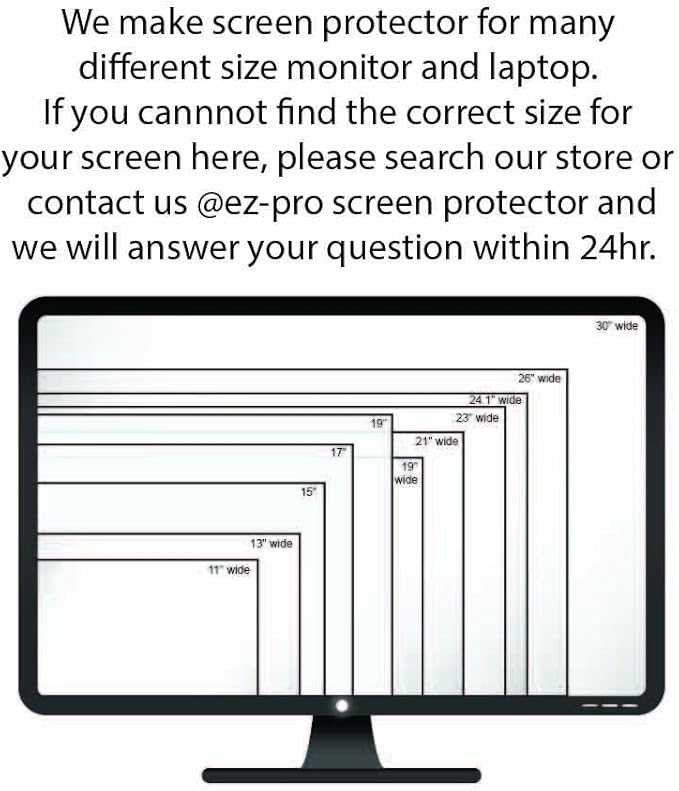 Premium Privacy Screen Filter for 23 Inches Desktop Computer Monitor. Screen Protector Size is 20 inch width x 11.3 inch height. Anti Glare and Anti Blue Light Protection