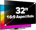 Upgraded HD Computer Privacy Screen 32 inch, Monitor Privacy Screen for 16:9 Widescreen Removable Anti Glare Computer Shield Cover and Blue Light UV-Blocking Filter