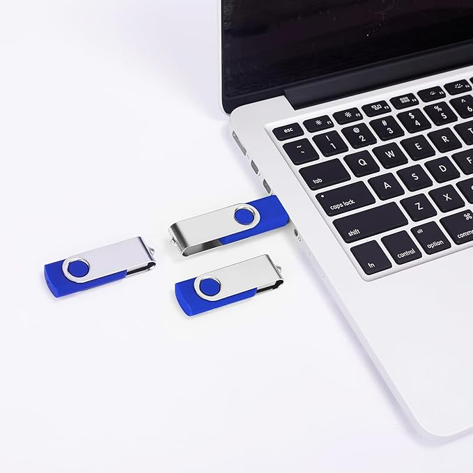 256MB Bulk Flash Drives 100 Pack EASTBULL USB 2.0 Flash Drives Pack 256MB Thumb Drives Bulk (Blue)