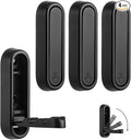 4PCS Gold Foldable Wall Hooks, Metal Folding Hooks Wall Mount, Easy Installation, Suitable for Bathroom Kitchen, Flip Down Hook for Wal l Hanging Coat, Bag, Towel, Key, Hat (Black)