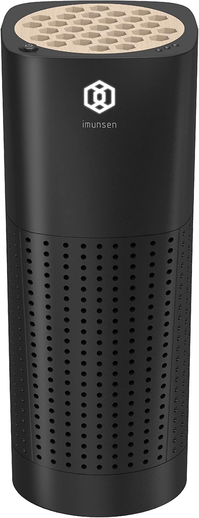 IMUNSEN M-003B True HEPA 13 Filter Air Purifier for Car, Desk, and Office with Carbon Deodorization Filter, 4-Stage Filtration, Smoke, Odors, Allergens, USB Port 5V, Made in Korea - Black