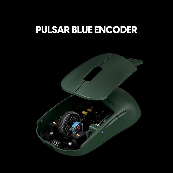 Pulsar Gaming Gears X2V2 mini Wireless Gaming Mouse, Founder's Edition, Ultra Lightweight 1.80 oz (51 g), Symmetrical, Optical Switch, 2.4 Ghz 1 ms, 26000 DPI, PAW3395 Sensor (Mini, Wireless, Green)