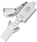 iPhone-Flash-Drive Genuine Apple MFi Certified 128GB Photo-Stick-iPhone-Memory 16/15/14 Photo-Storage-Stick External-Storage-Thumb-Drive Apple-Photo-Transfer-Device Phone-Storage-Saver-iPad-USB-Drive
