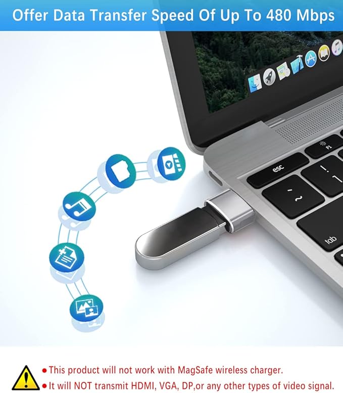 Elebase USB to USB C Adapter&Type C Male to 3.0 Female Adaptor 4PCS,Thunderbolt 4 to Type A OTG Converter for iPhone 16 15 Pro Max Plus,Apple Watch 10 9,MacBook,PC,Galaxy A56 M56 M36,iPad Air Mini