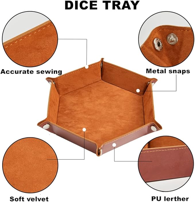 DND Dice Set 42 Pcs Polyhedral Dungeons and Dragons Rolling Dice for D&D RPG MTG Table Games Dice Bulk with Colorful Drawstring Bags and Dice Tray (Star-Tray)
