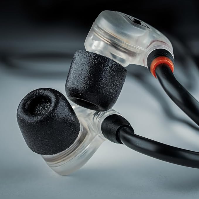 Comply 500 Core Series | Memory Foam Replacement IEM Ear Tips for KZ, Moondrop, FiiO Sennheiser & More | Superior Noise Isolation, Ultimate Comfort, Secure Fit | Black, Medium (3 Pairs)