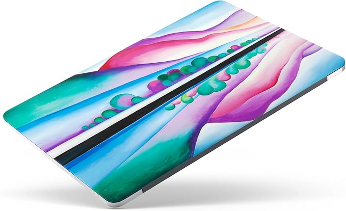 Berkin Arts Compatible with MacBook Pro 13 inch Cover, 2022, 2021, 2020-2018 Release A1708 with Keyboard Cover & Screen Protector Vivid Abstract Landscape (Lake George Reflection by O'Keeffe)