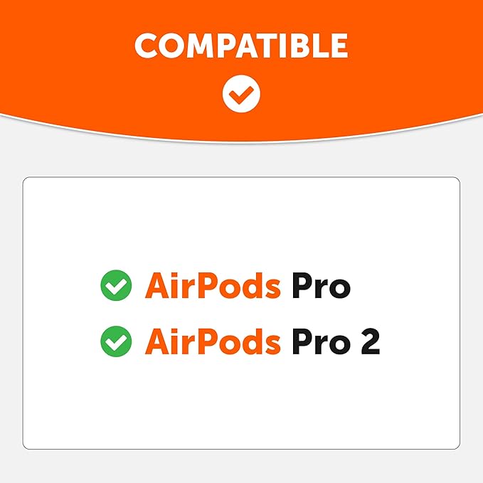 WC TipZ - Upgraded Memory Foam Ear Tips for Airpods Pro Made by Wicked Cushions | Improved Comfort, Tighter Seal, Better Foam Rebound Time | Fits Perfectly in Charging Case | Lava Red