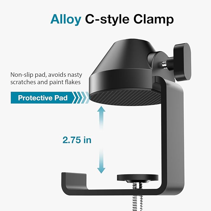 InnoGear Low Profile Mic Arm, 360° Rotatable Microphone Arm Stand Foldable Desk Mic Boom Arm for Fifine AM8 K669B Blue Yeti HyperX QuadCast SoloCast AT2020 and Other Mics