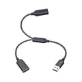 USB Splitter Cable 1FT, USB A Male to Dual USB A Female Y Splitter Adapter 1 in 2 Out, Power & Data with OTG Function Intelligent Chip, for Smartphone, Laptop, Car etc