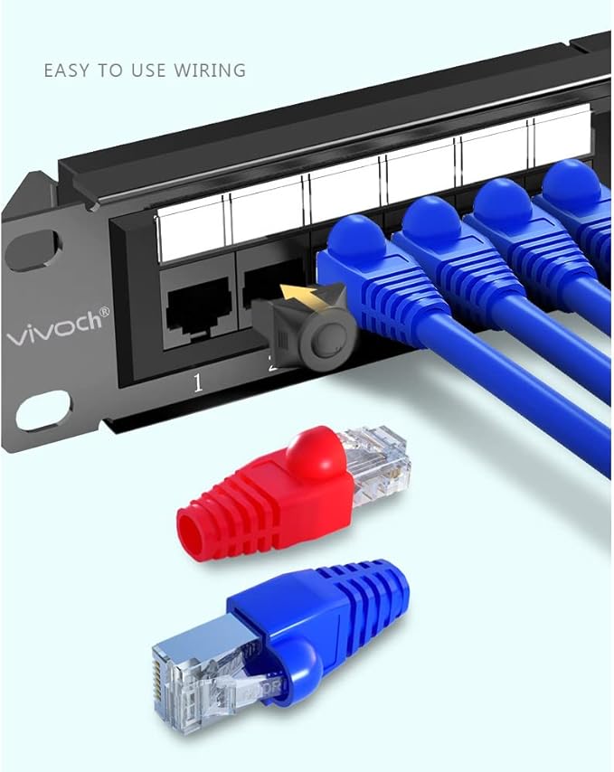 50 Pcs Cat5 Cat5E Cat6 Strain Relief Boot, RJ45 Plug Connector Cover Modular Network Plug Connector Cap Cable Connector Boots, Blue