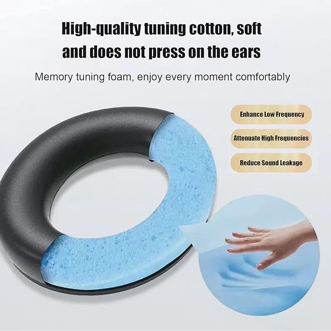 Replacement Earpads Cushions for Bose QuietComfort 35 ii/QC35/QC25/QC2/QC15/Ae2/Ae2i/Ae2w, Thickened Soundproof Sponge, Ear Pads with Softer Leather Ear Pads for Bose(Black)